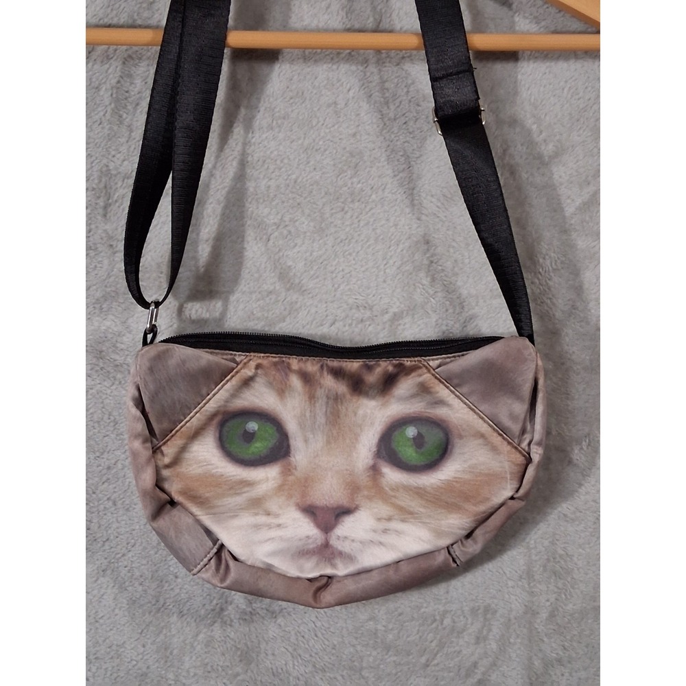 3D Cat Face Crossbody Purse & Novelty Kitten Bag Kawaii Catcore Kitsch Y2K